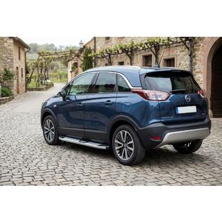 Боковые Подножки Mevsim Grey (2 шт., Алюминий) Opel Crossland X 2017-2024 гг. фото 1