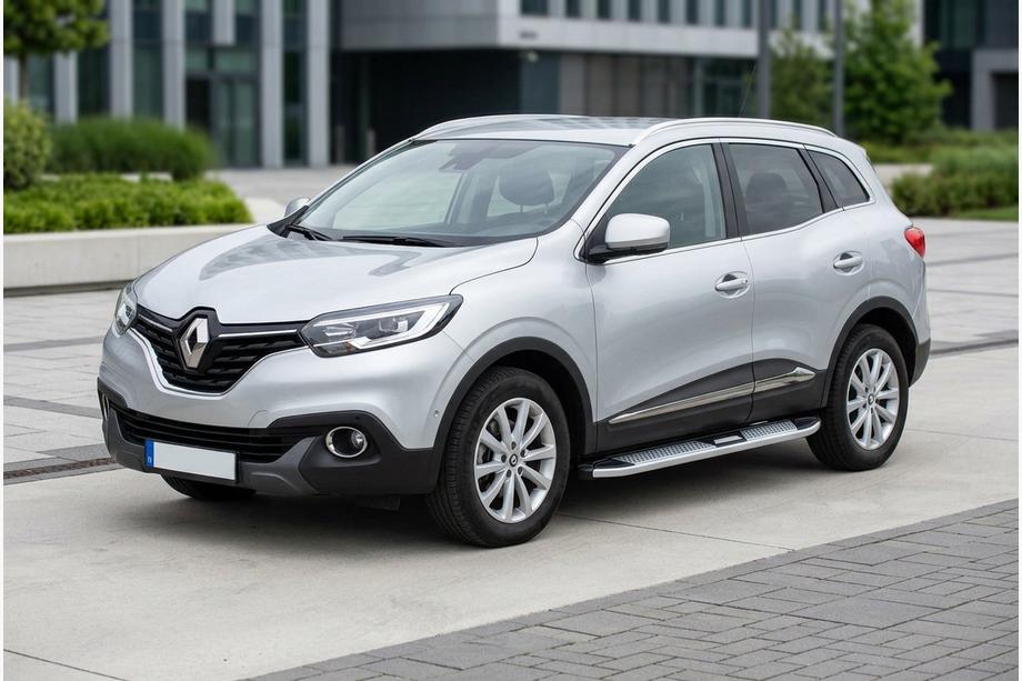 Renault Kadjar 2015-2022 гг. Боковые Подножки Mevsim Grey (2 шт., Алюминий) Фото 1