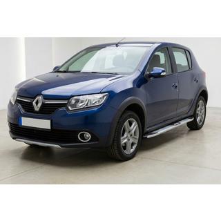 Боковые Подножки Mevsim Grey (2 шт., Алюминий) Renault Sandero 2013-2022 гг. фото 1