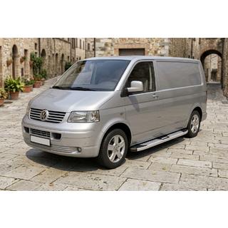 Боковые Подножки Mevsim Grey (2 шт., Алюминий) Volkswagen T5 Transporter 2003-2010 гг. фото 1