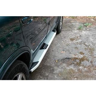 Боковые Подножки Mevsim Grey (2 шт., Алюминий) Volvo XC90 2002-2014 гг. фото 1