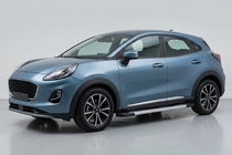 Ford Puma 2019- гг. Боковые Подножки Vision New Grey (2 шт., Алюминий) фото 1