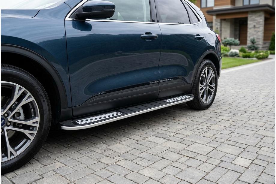 Ford Kuga/Escape 2019- гг. Боковые Подножки Tayga V2 (2 шт., Алюминий) Фото 1
