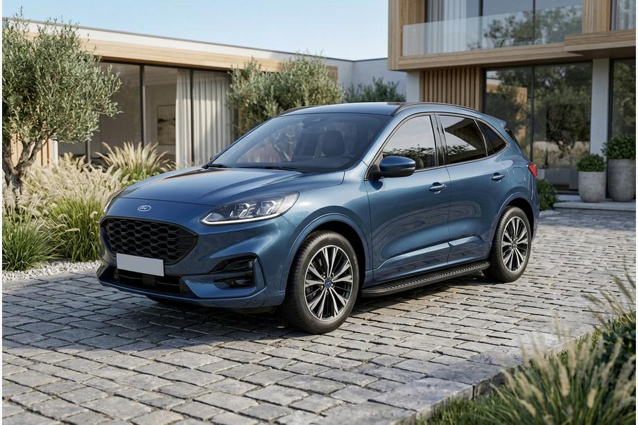 Ford Kuga/Escape 2019- гг. Боковые Подножки Tayga Black (2 шт., Алюминий) Фото 1