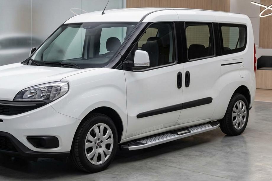 Opel Combo 2012-2018 гг. Боковые Подножки Mevsim Grey (2 шт., Алюминий) Image