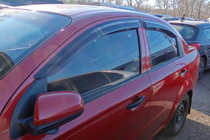 Chevrolet Aveo T200 2002-2008 гг. Ветровики SD (4 шт, HIC) фото 1
