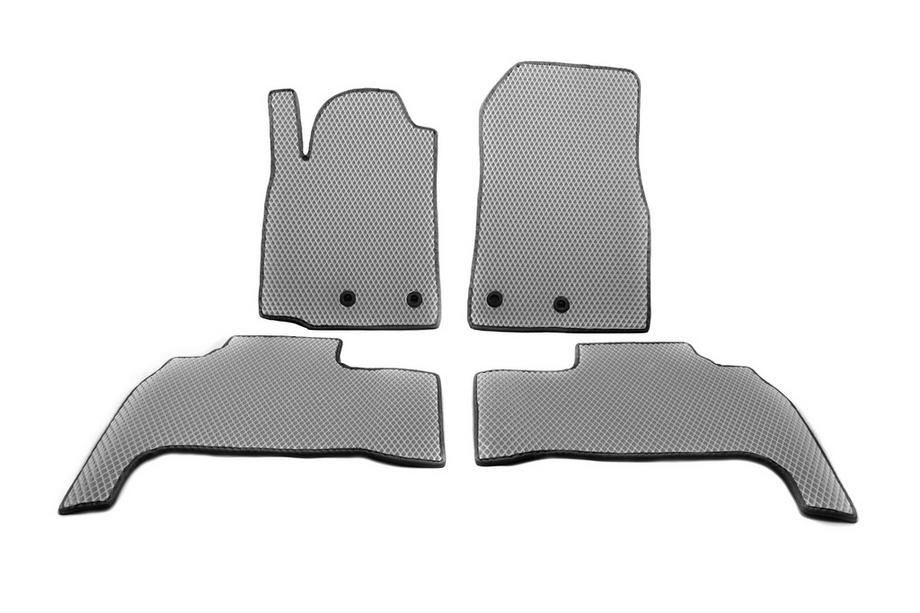 Toyota Land Cruiser 200 2007-2021 гг. Полиуретановые коврики (2012-2021, EVA, серые) Image