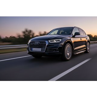Боковые Подножки Vision New Grey (2 шт., Алюминий) Audi Q5 2017-2025 гг. фото 1