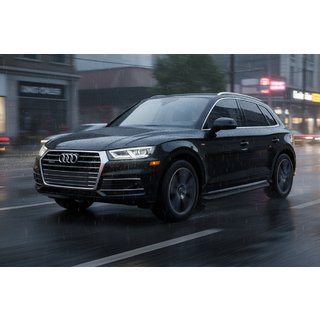 Боковые Подножки Tayga Black (2 шт., Алюминий) Audi Q5 2017-2025 гг. фото 1