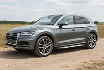 Audi Q5 2017-2025 гг. Боковые Подножки Line (2 шт., Алюминий) фото 1