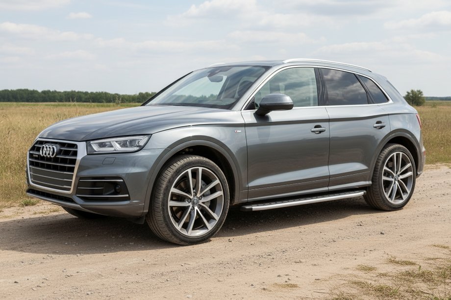 Audi Q5 2017-2025 гг. Боковые Подножки Fullmond (2 шт., Алюминий) Image