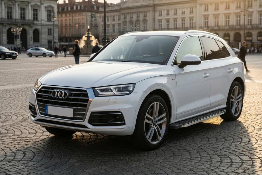 Audi Q5 2017-2025 гг. Боковые Подножки BlackLine (2 шт., Алюминий) Image