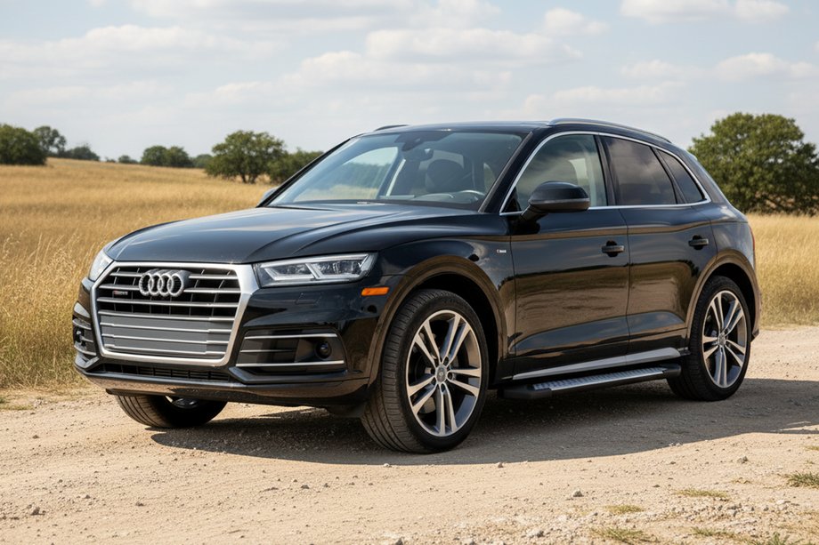 Audi Q5 2017-2025 гг. Боковые пороги Allmond Grey (2 шт., алюминий) Фото 1