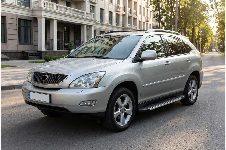 Lexus RX 2003-2009 гг. Боковые Подножки Duru (2 шт., Алюминий) Фото 1
