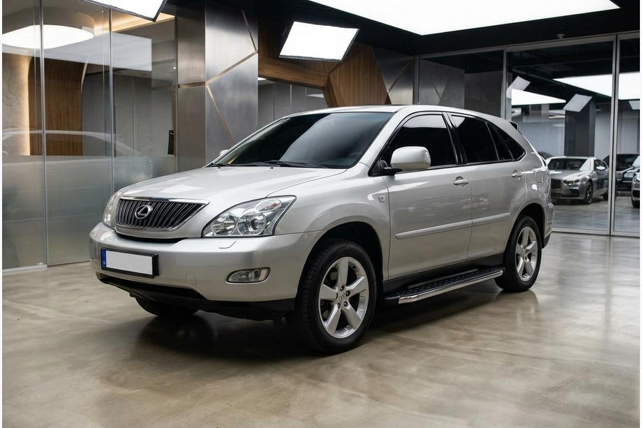 Lexus RX 2003-2009 гг. Боковые Подножки BlackLine (2 шт., Алюминий) Фото 1
