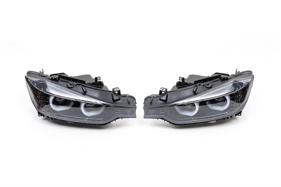 BMW 3 серия F30/F31 2012-2019 гг. Передние фары Xenon с LED габаритами 2012-2015 (2 шт) Прозрачные Фото 3
