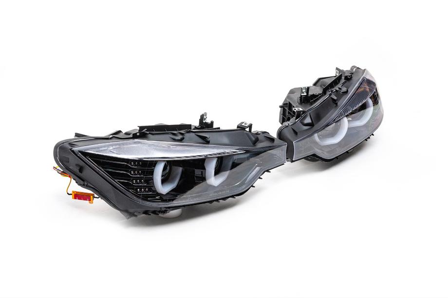 BMW 3 серия F30/F31 2012-2019 гг. Передние фары Xenon с LED габаритами 2012-2015 (2 шт) Прозрачные Фото 4