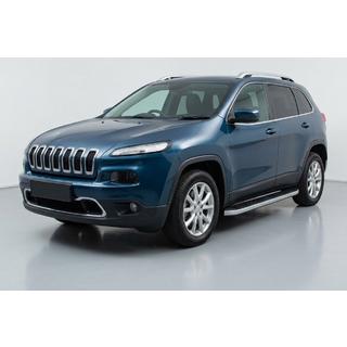 Боковые Подножки Tayga Grey (2 шт., Алюминий) Jeep Cherokee KL 2013- гг. фото 1