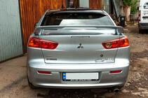 Mitsubishi Lancer X 2008- гг. Бленда на заднее стекло Sedan (ABS) фото 5