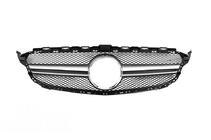 Mercedes C-class W205 2014-2021 гг. Передняя решетка AMG Silver (для Avantgarde/AMG-Line/C43 AMG) фото 7