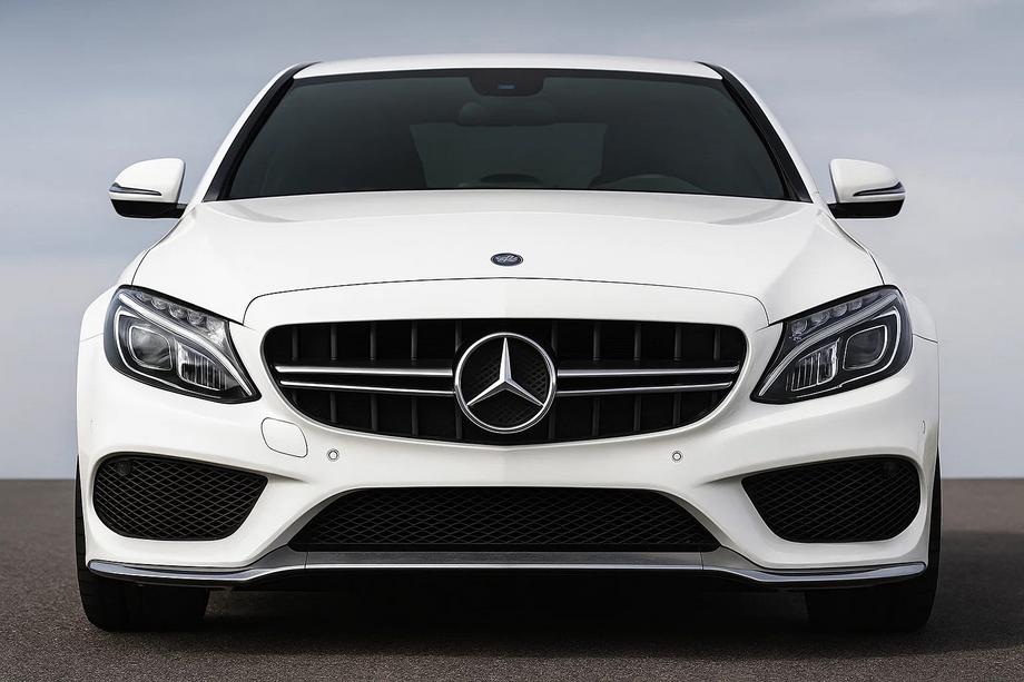 Mercedes C-class W205 2014-2021 гг. Передняя решетка C63-design (для Avantgarde/AMG-Line/C43 AMG) 2014-2018, с камерой Фото 2
