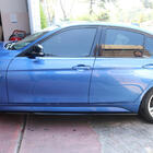 BMW 3 серия F30/F31 2012-2019 гг. Накладки на пороги EuroCap (для порогов M-Sport, черный глянец) фото 7