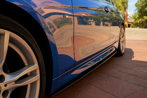 BMW 3 серия F30/F31 2012-2019 гг. Накладки на пороги EuroCap (для порогов M-Sport, черный глянец) фото 3