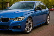 BMW 3 серия F30/F31 2012-2019 гг. Накладки на пороги EuroCap (для порогов M-Sport, черный глянец) фото 2