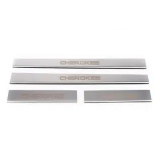 Накладки на пороги Carmos V1 (4 шт, нержавейка) Jeep Cherokee/Liberty 2007-2013 гг. фото 2