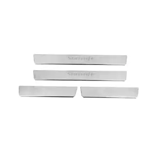 Накладки на пороги Carmos V2 (4 шт, нержавейка) Hyundai Santa Fe 2 2006-2012 гг. фото 1
