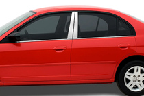 Honda Civic Sedan VII 2001-2006 гг. Накладки на стойки из нержавеющей стали (4 шт.) фото 1