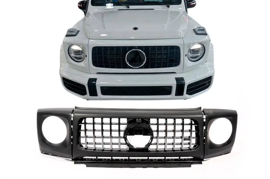 Mercedes G class W463 2018-2024 гг. Решетка и Накладки на Фары G63 Фото 1