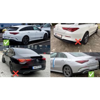 Задний диффузор с насадками на выхлоп (дизайн CLA45) фото 4