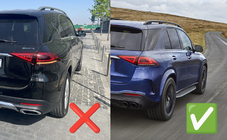 Mercedes GLE W167 2018- гг. Задний диффузор с насадками выхлопа GLE63 Black (2018-2026) фото 11