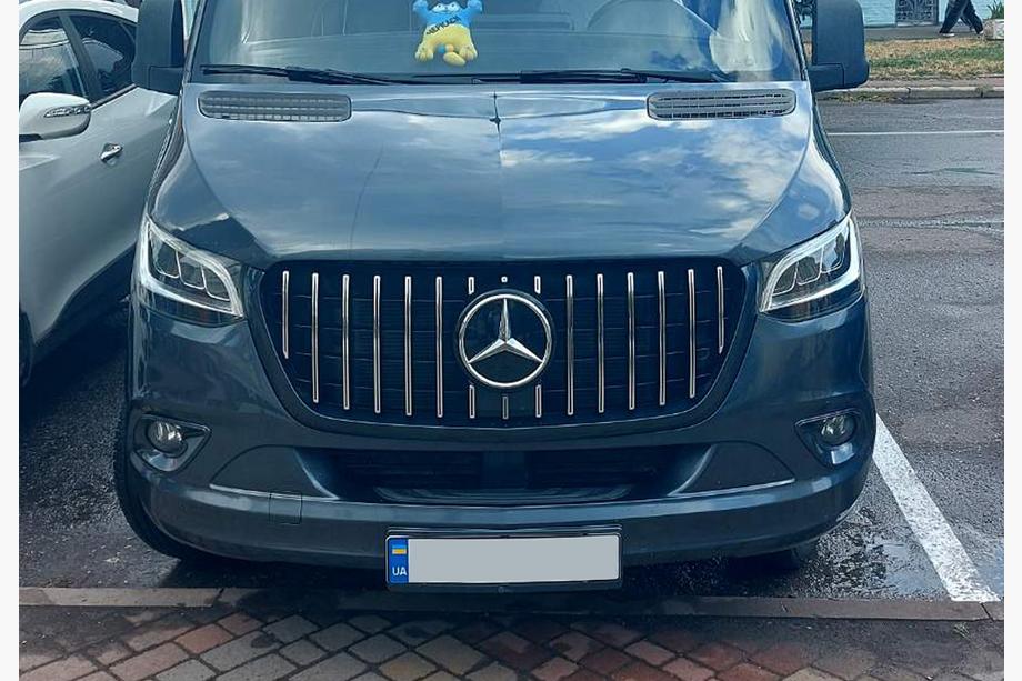 Mercedes Sprinter W907/W910 2018- гг. Передняя решетка Panamericana GT Хром Premium V1 Без рамки Фото 7