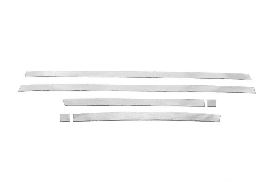 Nissan Qashqai 2007-2010 гг. Дверные молдинги Carmos (4 шт, нержавейка) Carmos, +2 (длинный) Фото 5