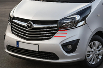 Opel Vivaro 2015-2019 гг. Накладки на решетку Carmos Нержавейка фото 1