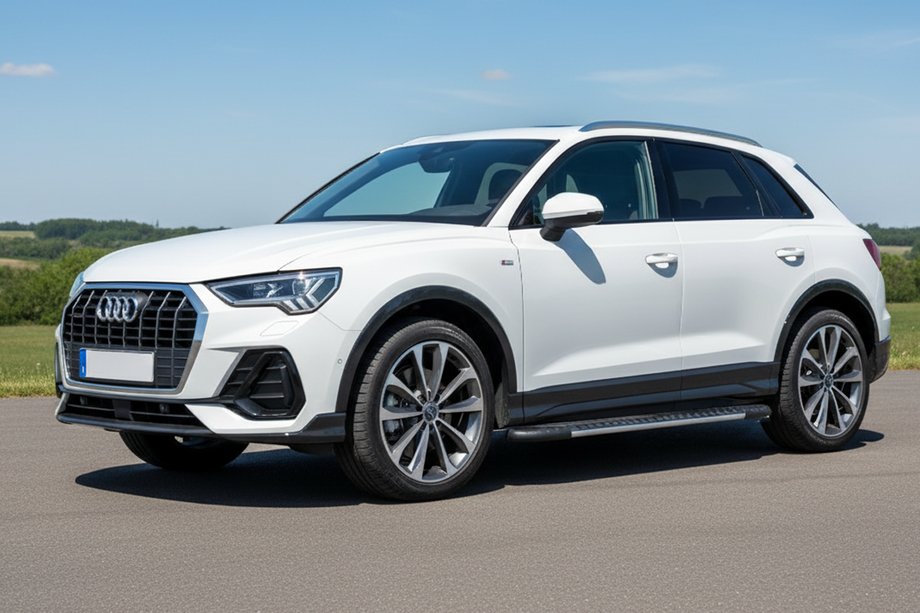 Audi Q3 2019–2025 гг. Боковые Подножки Bosphore Grey (2 шт., Алюминий) Image