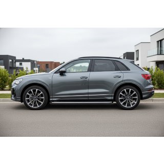 Боковые Подножки Tayga Grey (2 шт., Алюминий) Audi Q3 2019–2025 гг. фото 1
