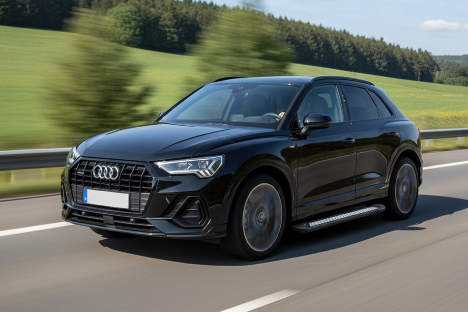 Audi Q3 2019–2025 гг. Боковые Подножки Vision New Black (2 шт., Алюминий) Image