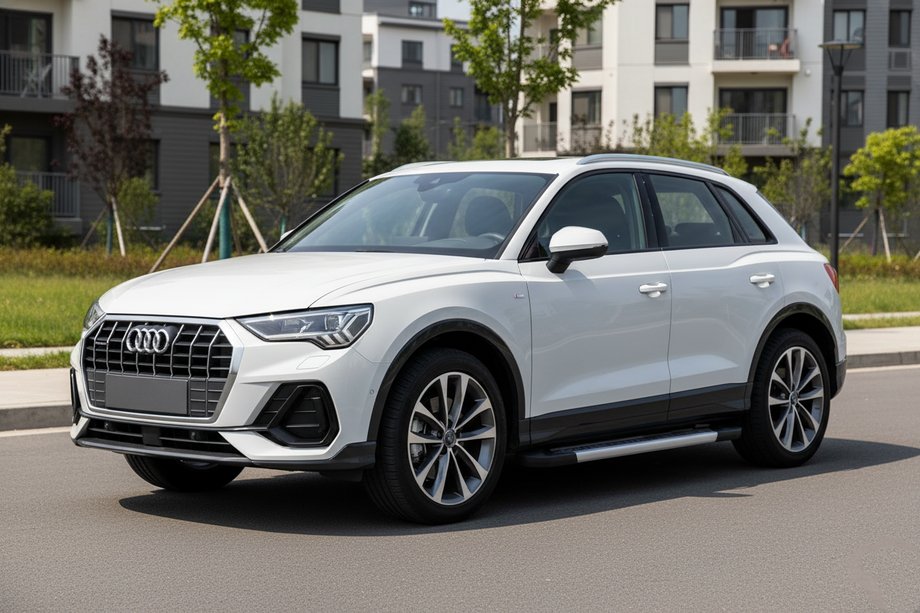Audi Q3 2019–2025 гг. Боковые Подножки Vision New Grey (2 шт., Алюминий) Фото 1