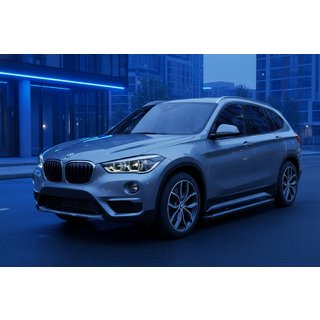 Боковые Подножки Maya Blue (2 шт., Алюминий) BMW X1 F48 2015-2022 гг. фото 1