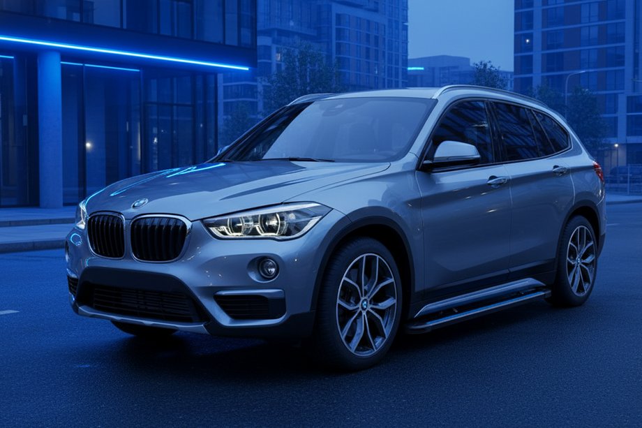 BMW X1 F48 2015-2022 гг. Боковые Подножки Maya Blue (2 шт., Алюминий) Фото 1