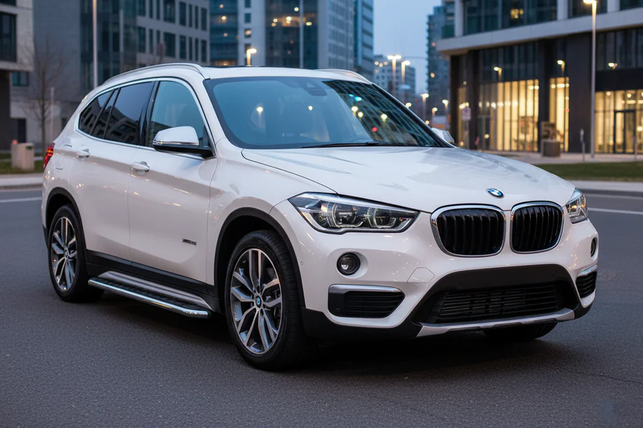 BMW X1 F48 2015-2022 гг. Боковые Подножки Maydos V1 (2 шт., Алюминий) Image
