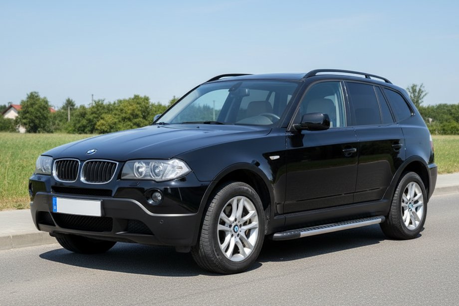 BMW X3 E83 2003-2010 гг. Боковые Подножки Bosphore Grey (2 шт., Алюминий) Image