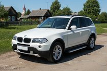 BMW X3 E83 2003-2010 гг. Боковые Подножки Maya V2 (2 шт., Алюминий) фото 1