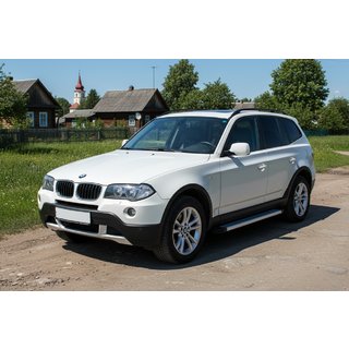 Боковые Подножки Maya V2 (2 шт., Алюминий) BMW X3 E83 2003-2010 гг. фото 1