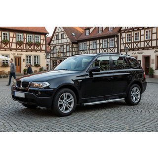 Боковые Подножки Mevsim Grey (2 шт., Алюминий) BMW X3 E83 2003-2010 гг. фото 1