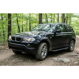 Боковые Подножки Tayga Black (2 шт., Алюминий) BMW X3 E83 2003-2010 гг. фото 1
