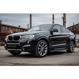 Боковые Подножки Bosphore Black (2 шт., Алюминий) BMW X4 F26 2014-2018 гг. фото 1